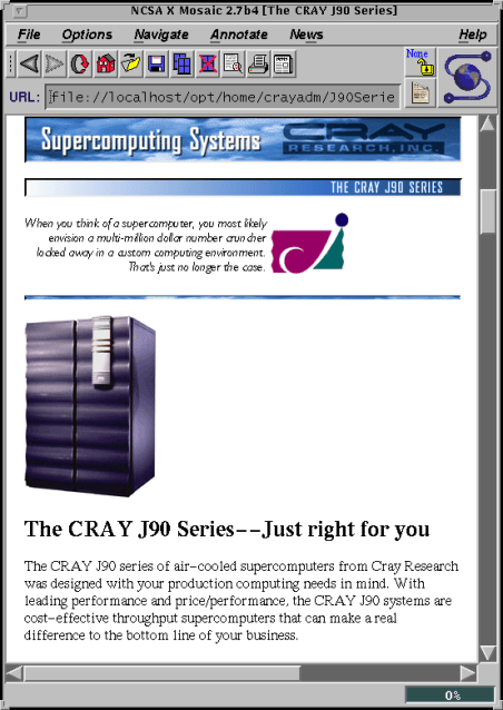 Cray J90 webpage