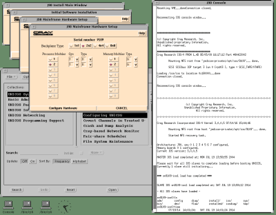 Screenshot of the J90 Mainframe setup