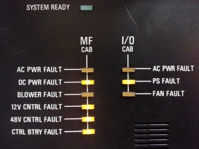 Fault lights on the CCU